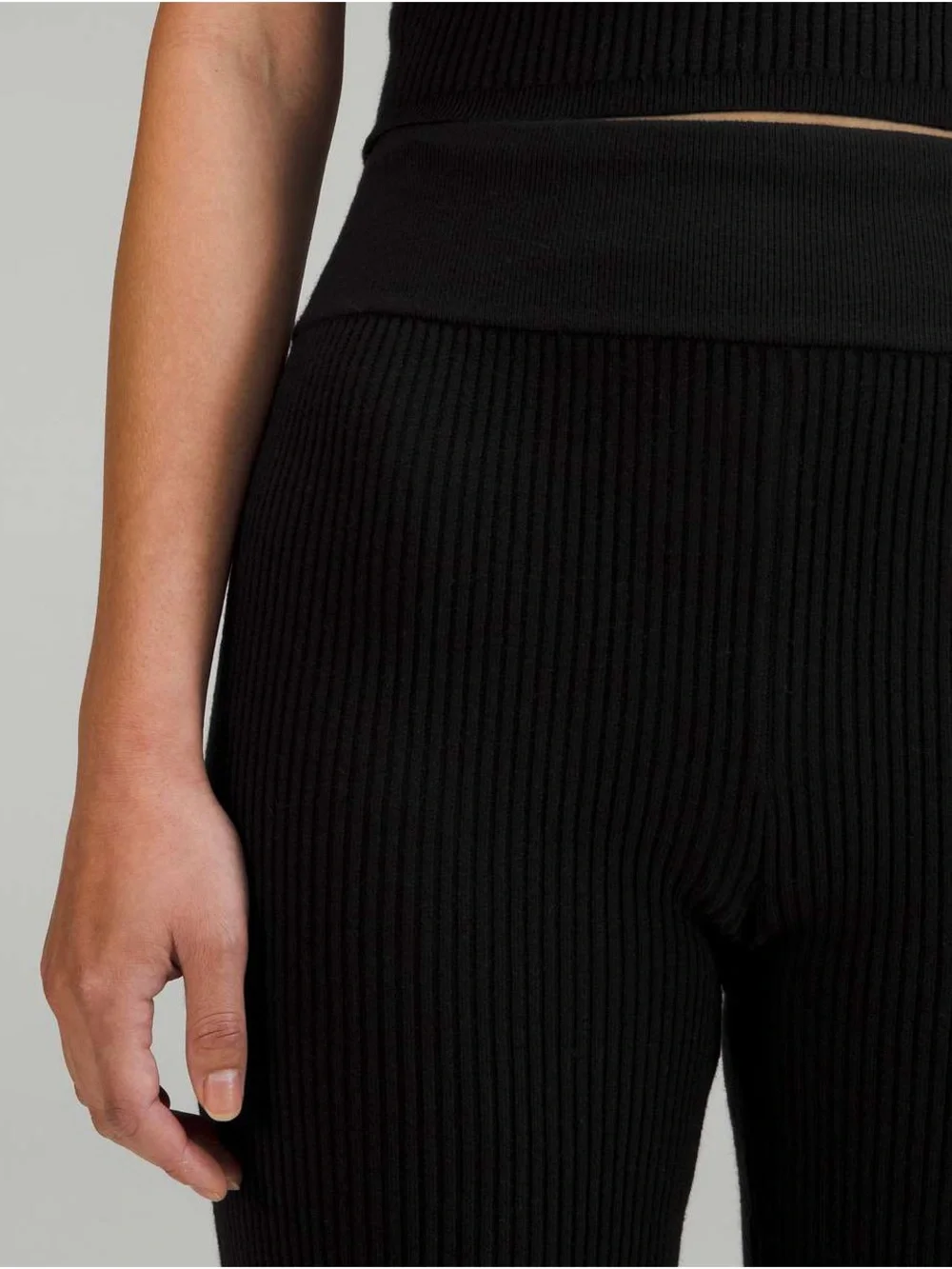 Lululemon‎ Ribbed Black Bike Shorts | High Rise | Size 4 (Approx.)